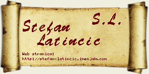 Stefan Latinčić vizit kartica